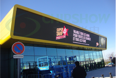 フランスのP10屋外用LEDディスプレイケース
