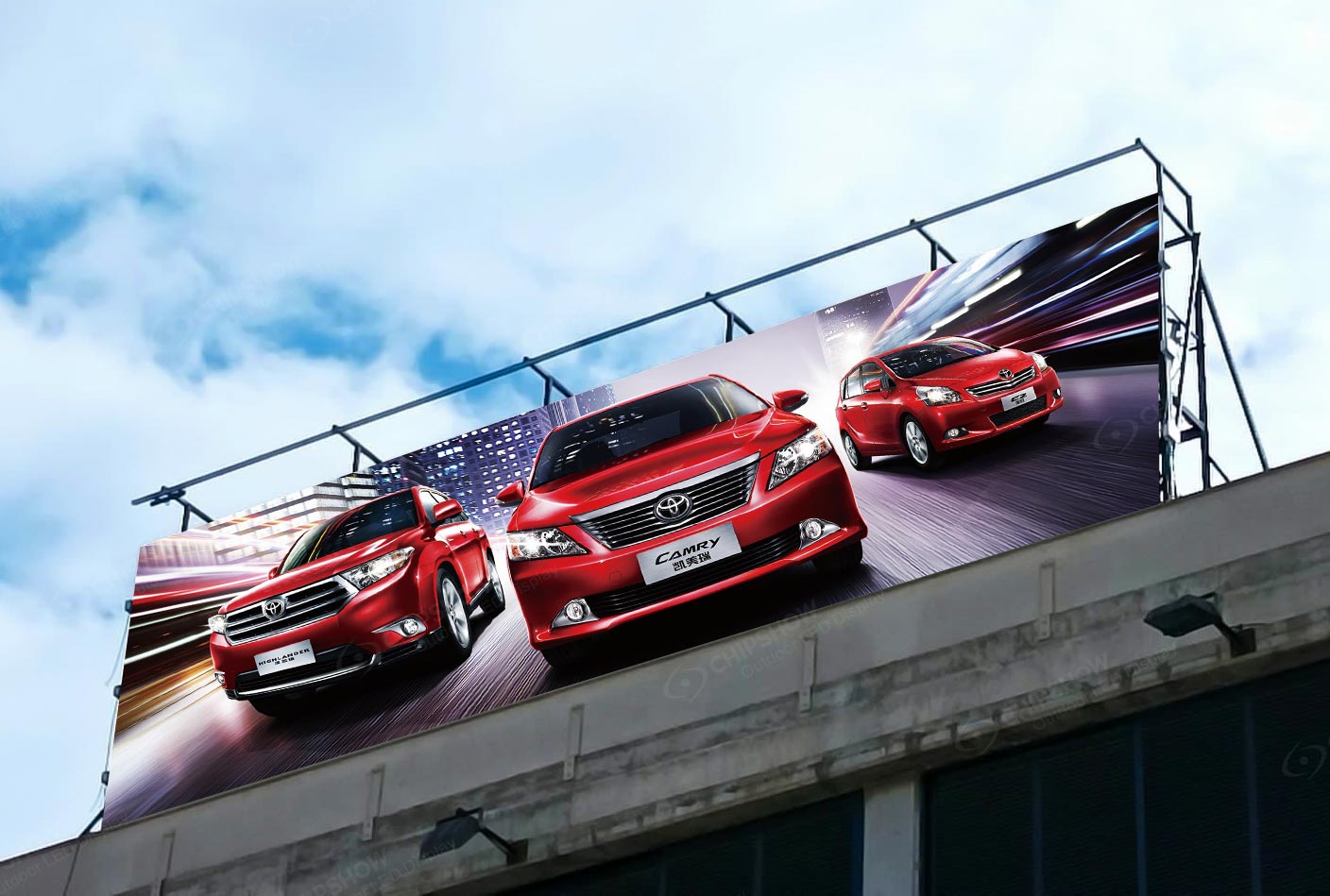 スペイン沿岸の P10 屋外 LED 広告スクリーン